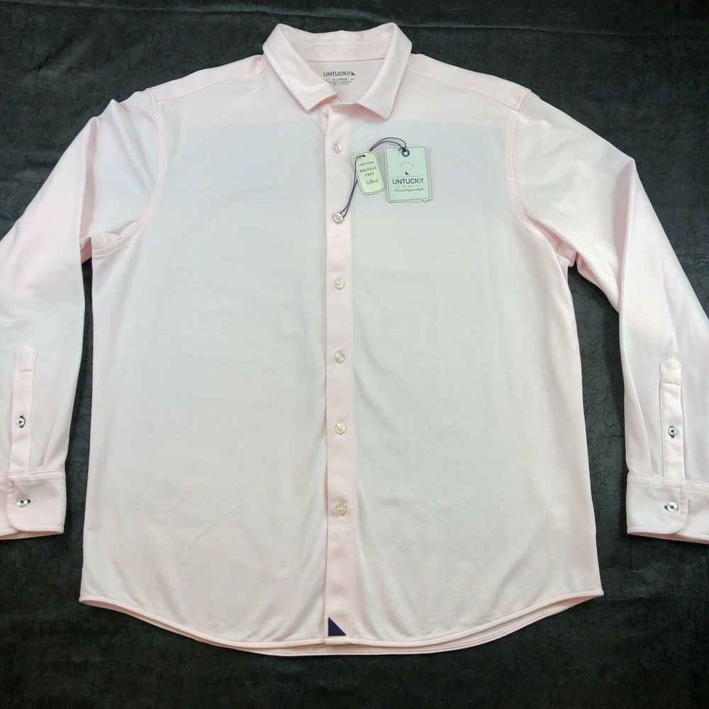 UNTUCKit Mens XL Mercury Pink Wrinkle Free
